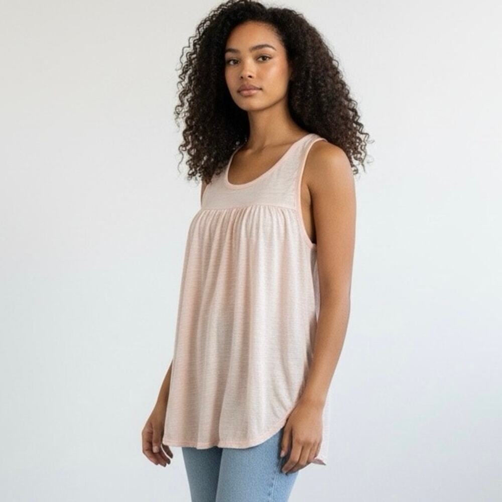 American Eagle Outfitters Women's Peach Slub Knit Bib Tank Top Size Medium